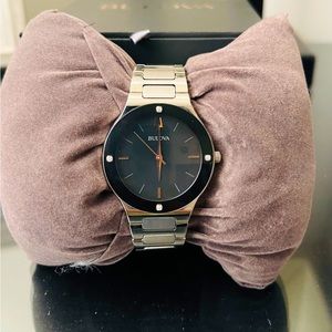 Bulova Millennia Black Mother of Pearl Dial Stainless Women's